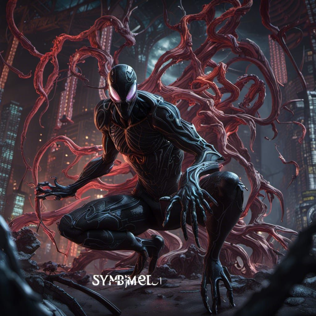 Detailed Symbiote Matte Painting in 8K