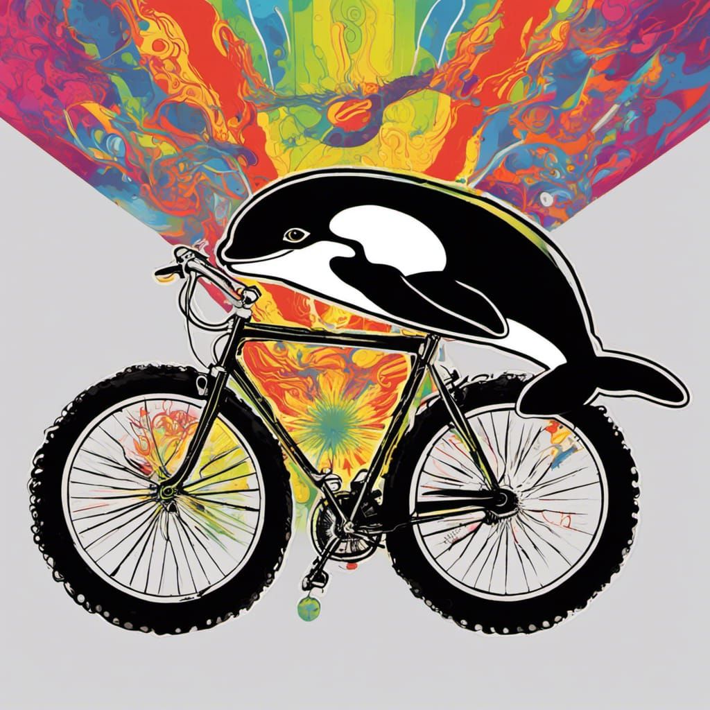 Killer Whale on a Cool Bike