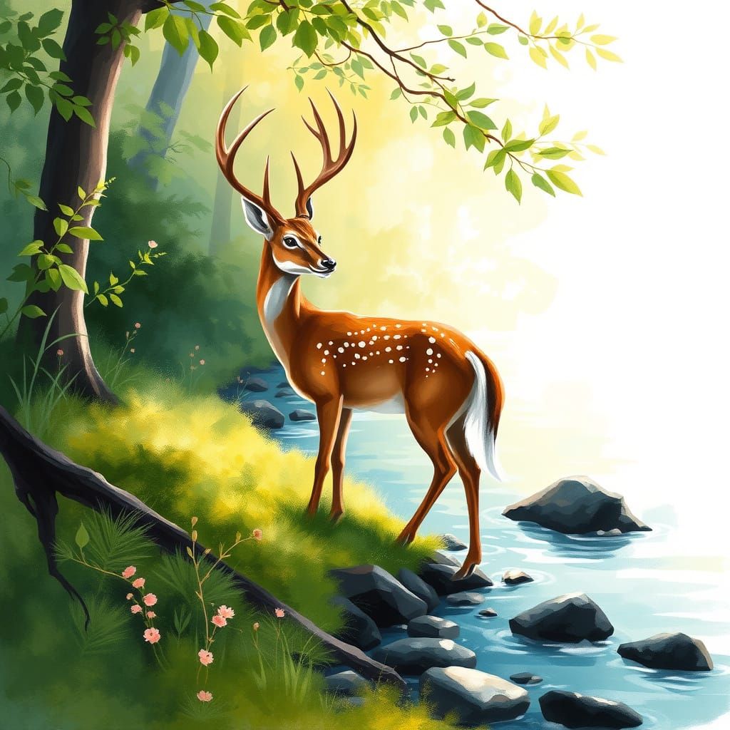 Elegant Deer in Morning Light