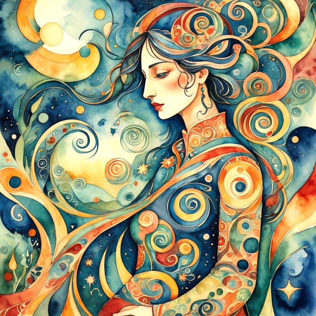 Surrealist Allegory of Hasya Rasa in Cosmic Harmony