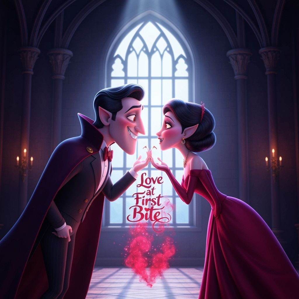 Romantic Vampire Ballroom Dance in Disney 3D Animation Style