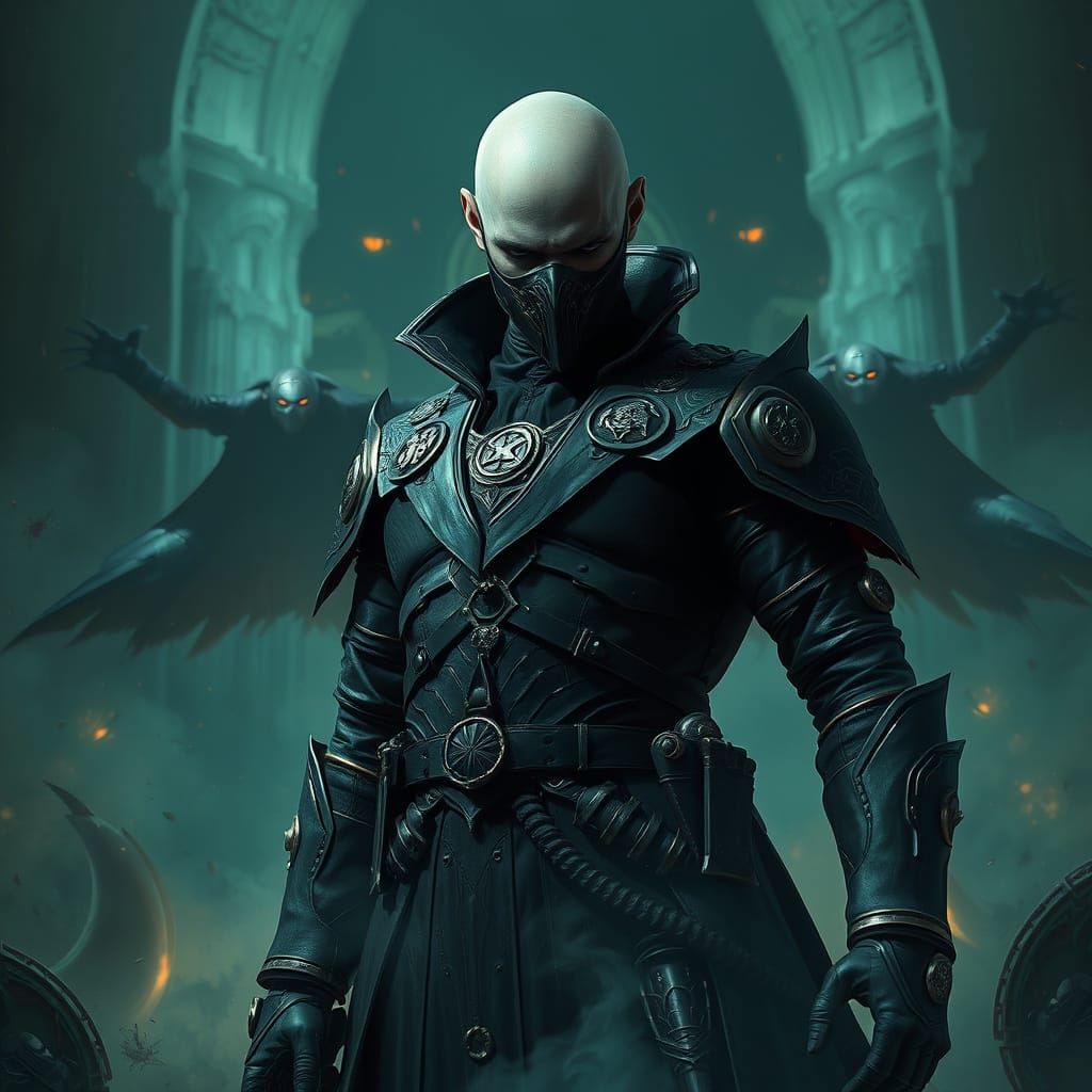 Fantasy Assassin in Mystical Realm Digital Painting