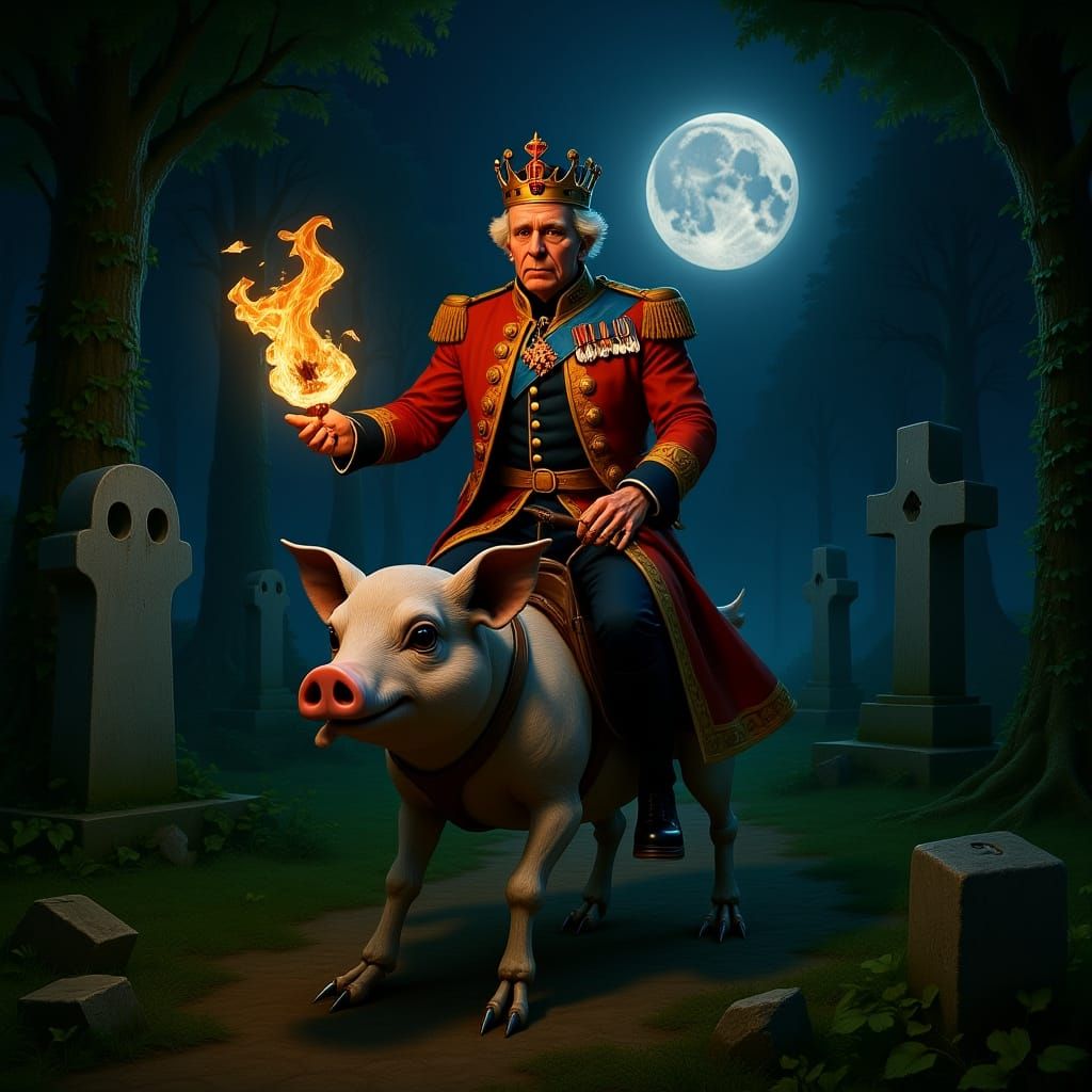 Skeleton Rider Emerges From Graveyard Grave