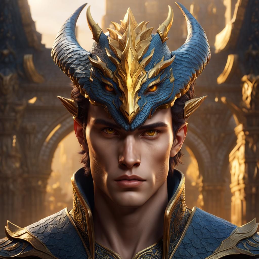 Half-Dragon Youth in Detailed Fantasy Concept Art