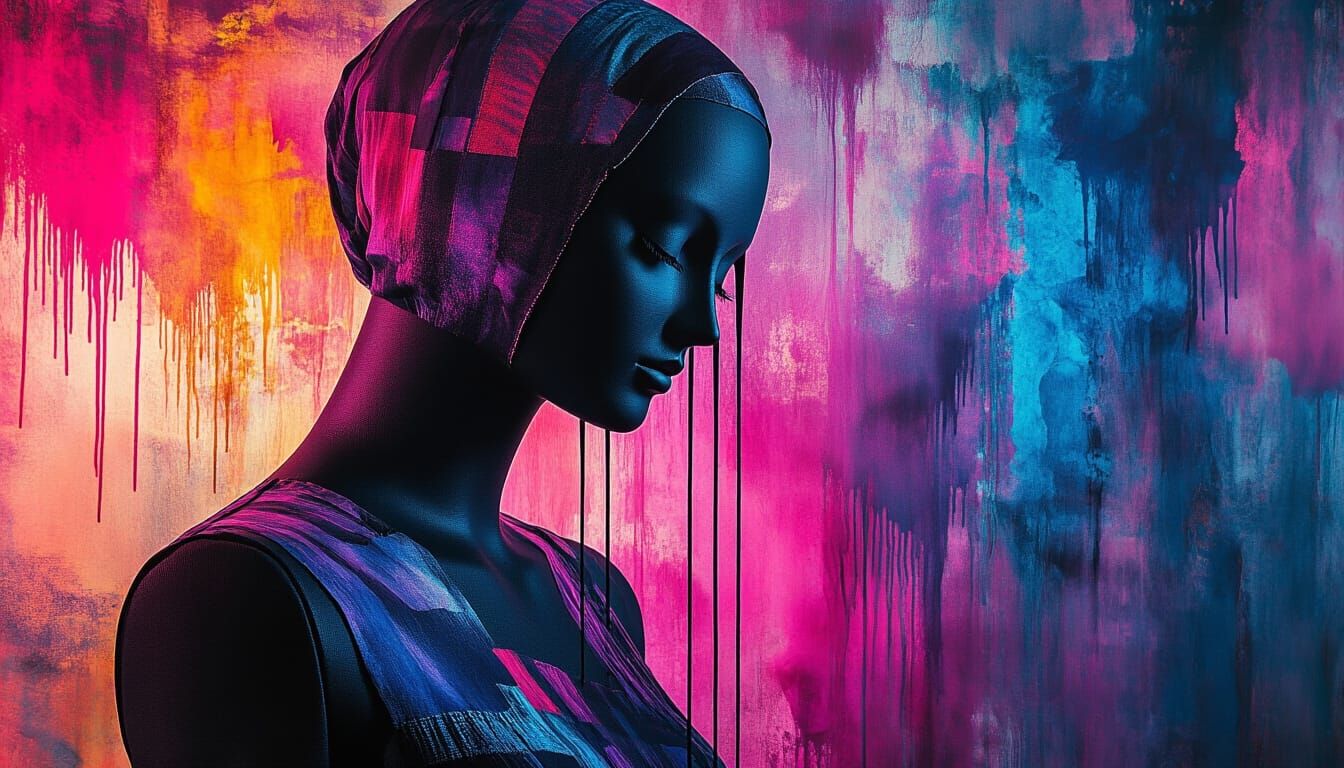 Surreal Cloth Textures in Infrared Polarization Art