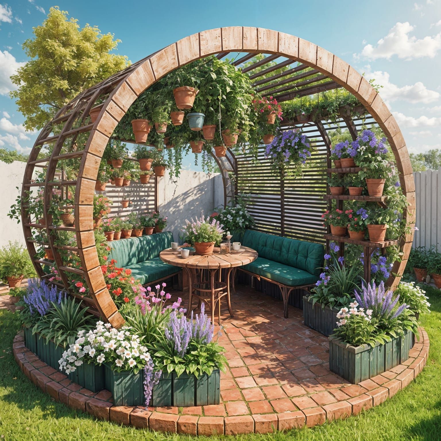 Lush Oasis in a Desolate Land, Inspired by Hanging Gardens o...