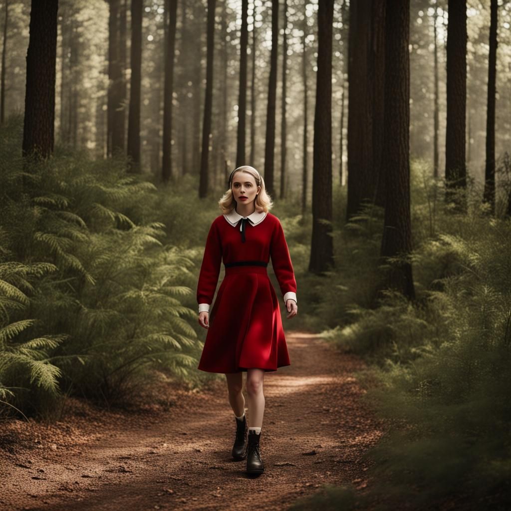 Sabrina Spellman's Forest Walk: A Magical Scene