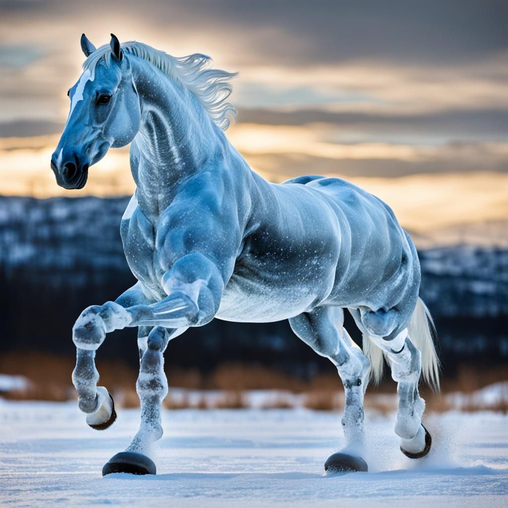 Icy Horse: AI Generated Image