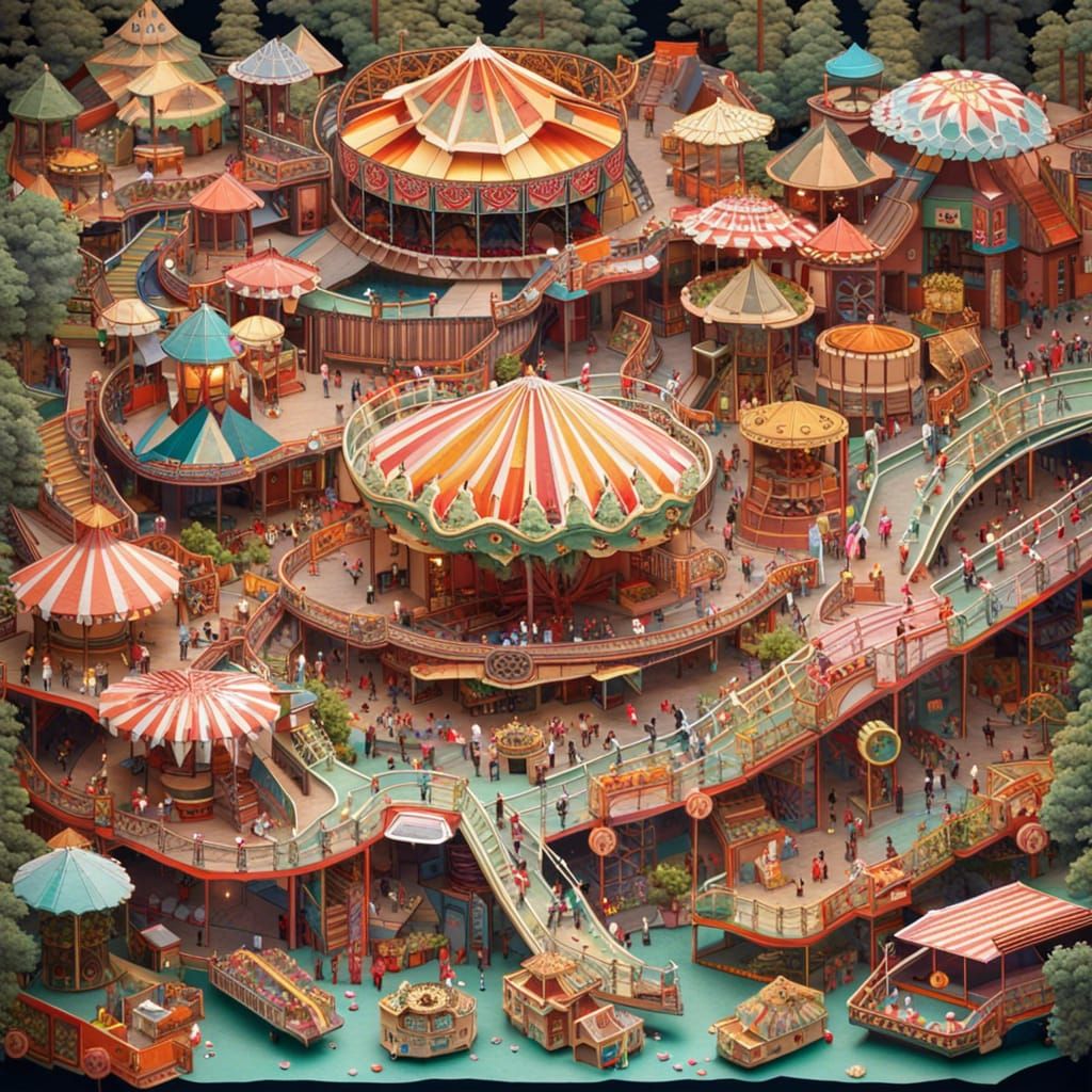 Origami amusement park 2