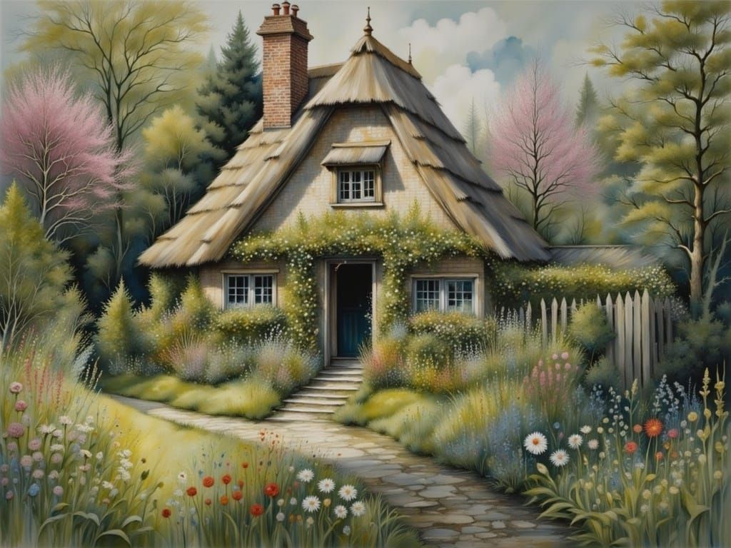 Cozy North Frisian Cottage with Vibrant Spring Garden in Whi...