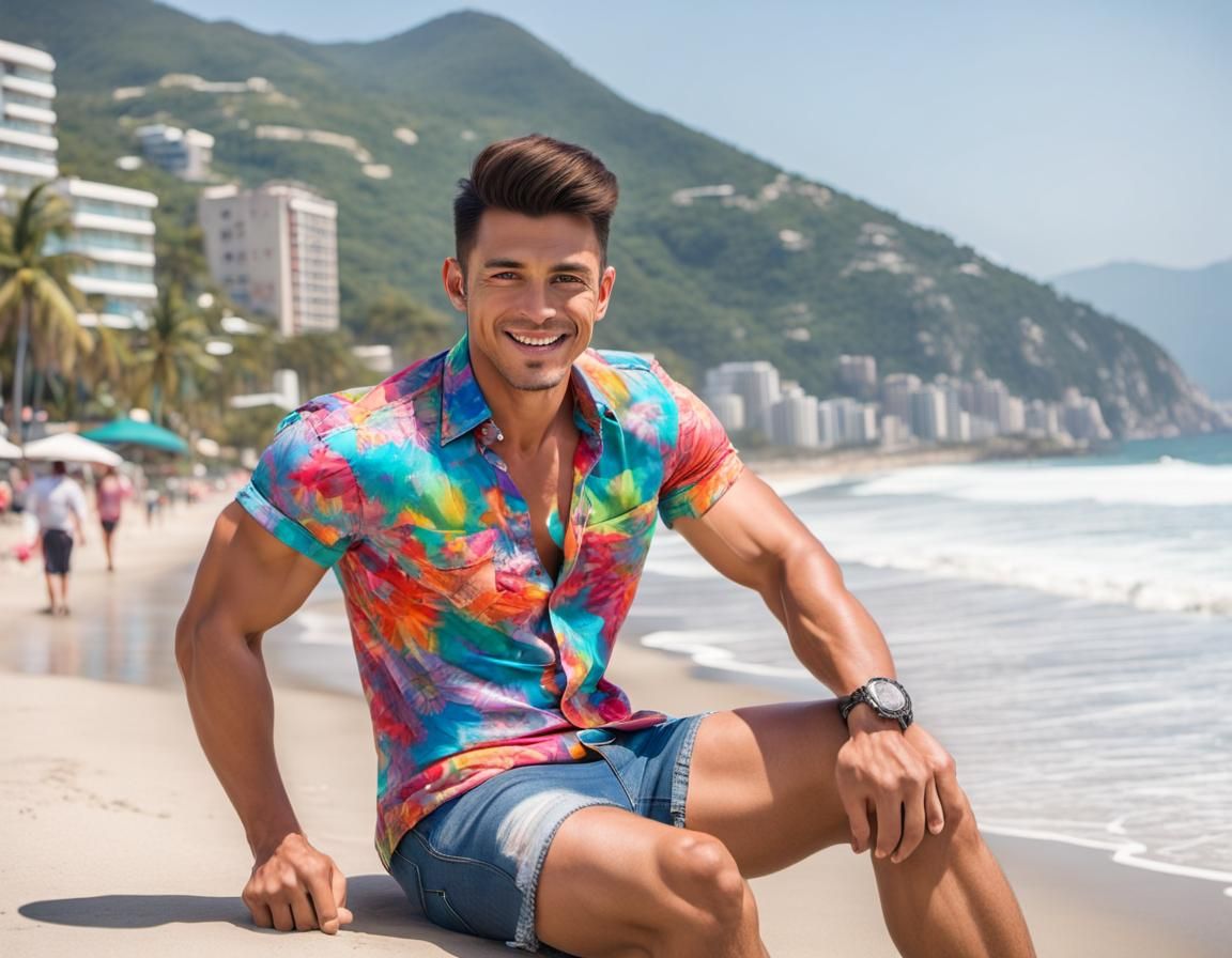 Handsome man in Acapulco