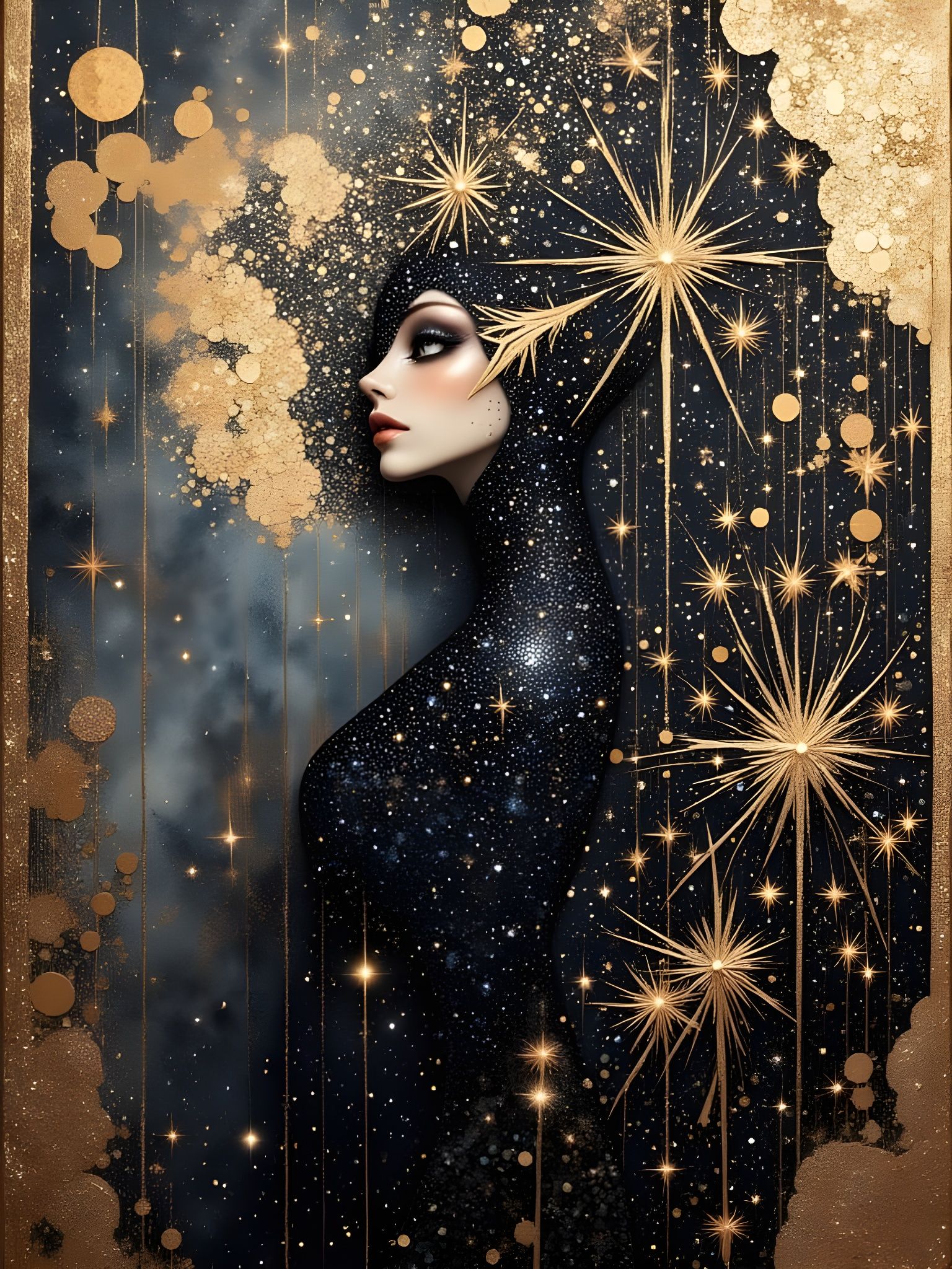 The Queen of Mystery in Gaudi and Giger Style