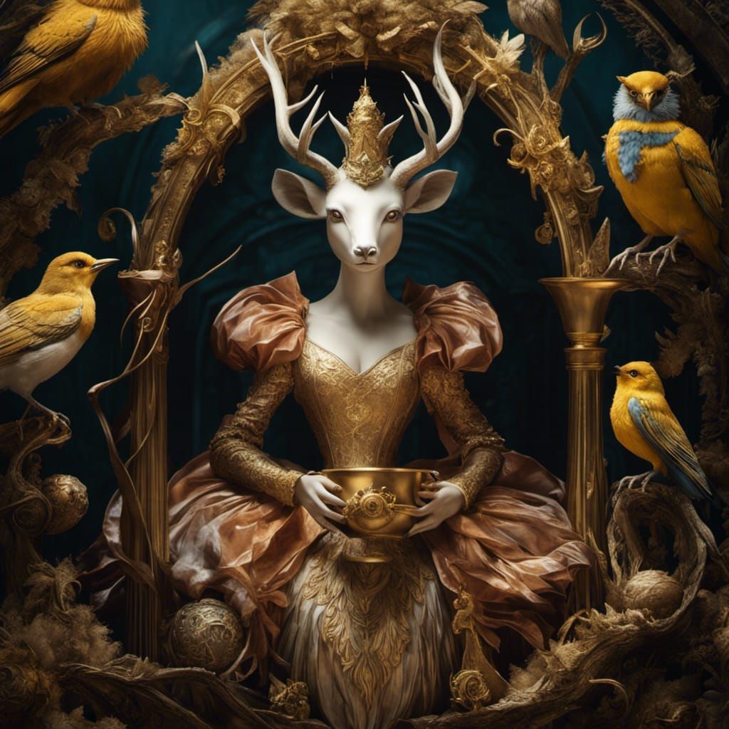 Golden Trophy for Cryptid Taxidermy in Wonderland