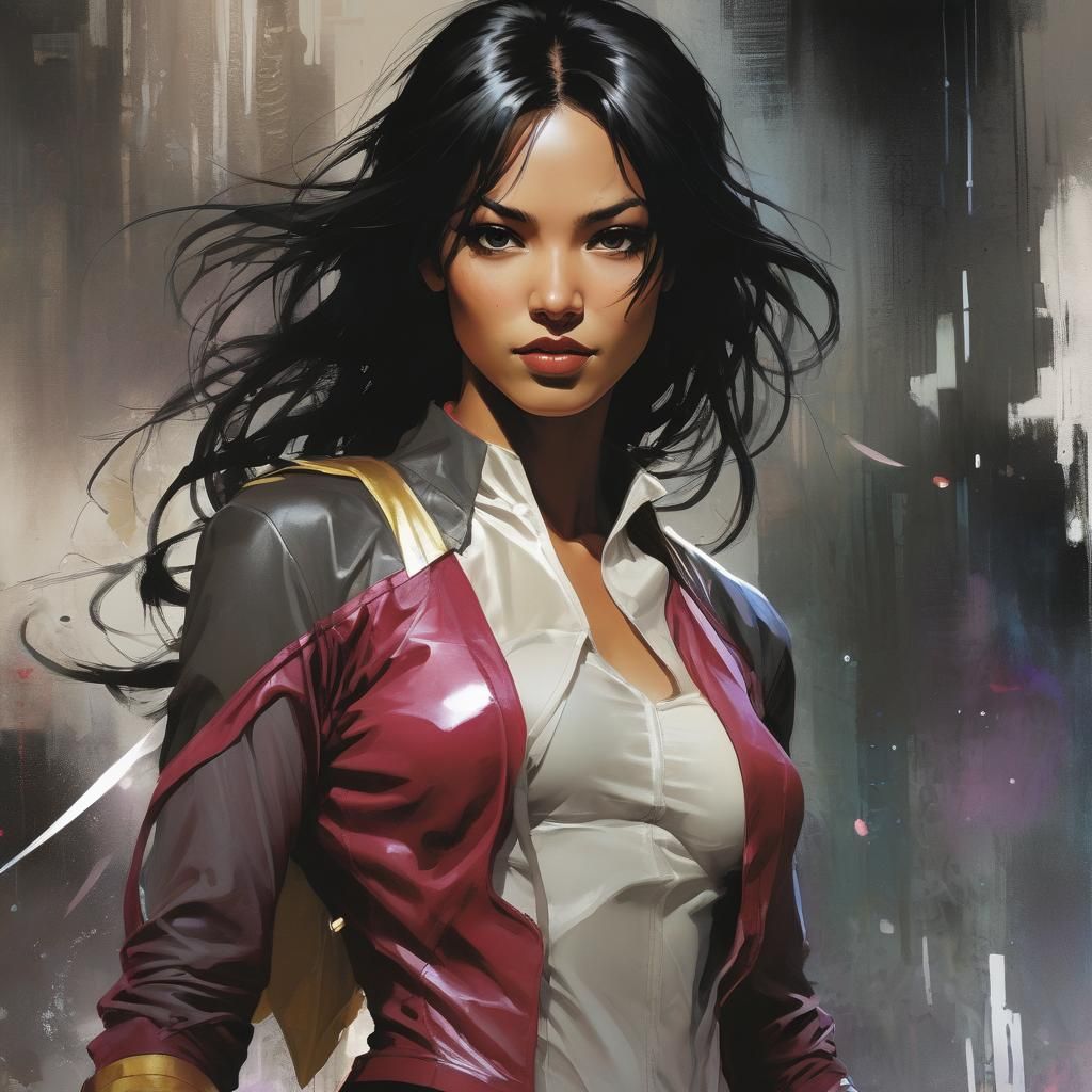 Superhero Sai Saee Comic Book Cover Art