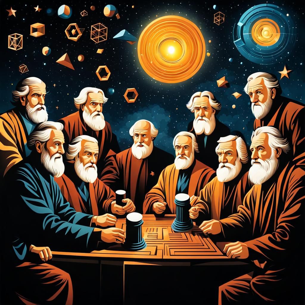 Escher Style Infinite Staircase with Science and Philosophy