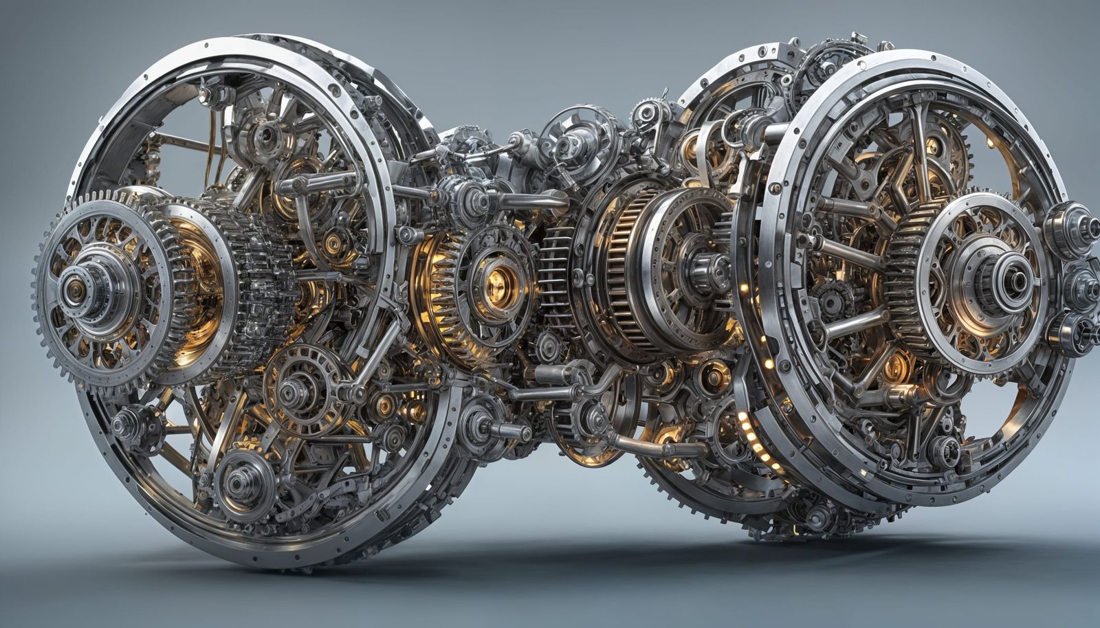 Huge Fractal Mechanical Device with Intricate Details