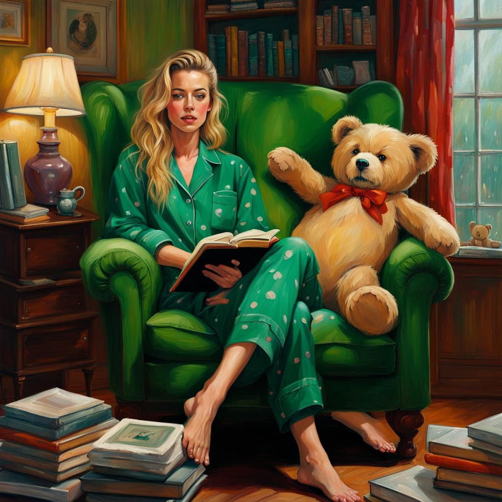 Cozy Room Scene as Oil Painting