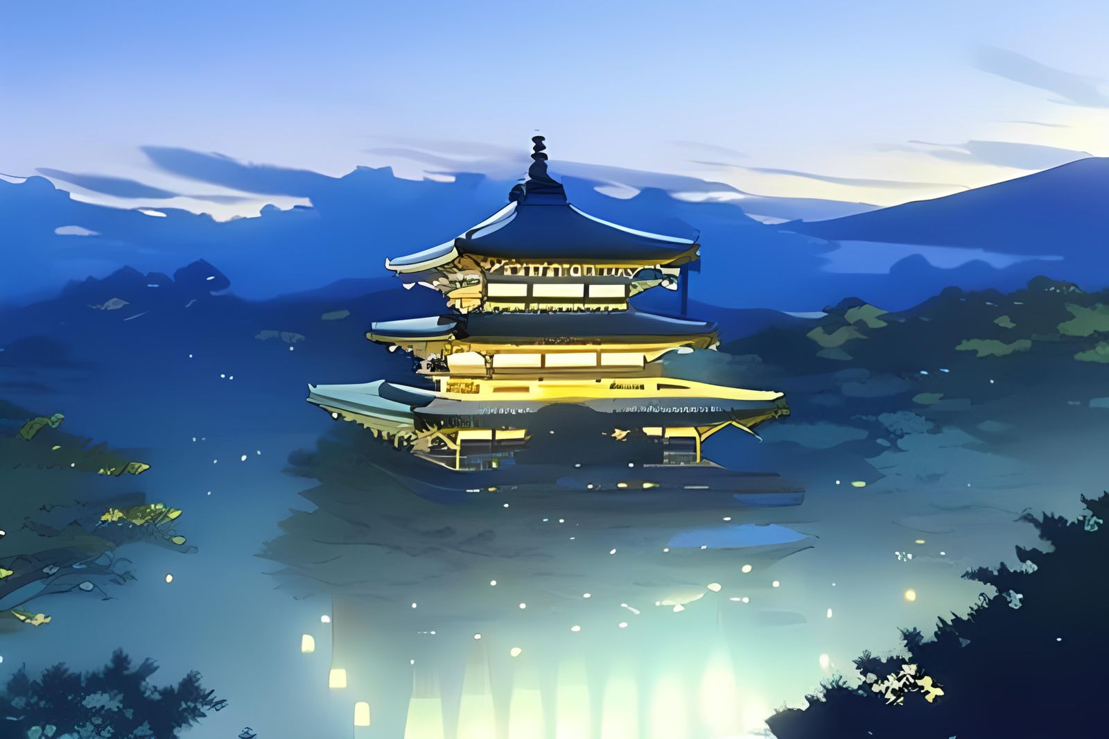 Beyond the canopy towards the blue