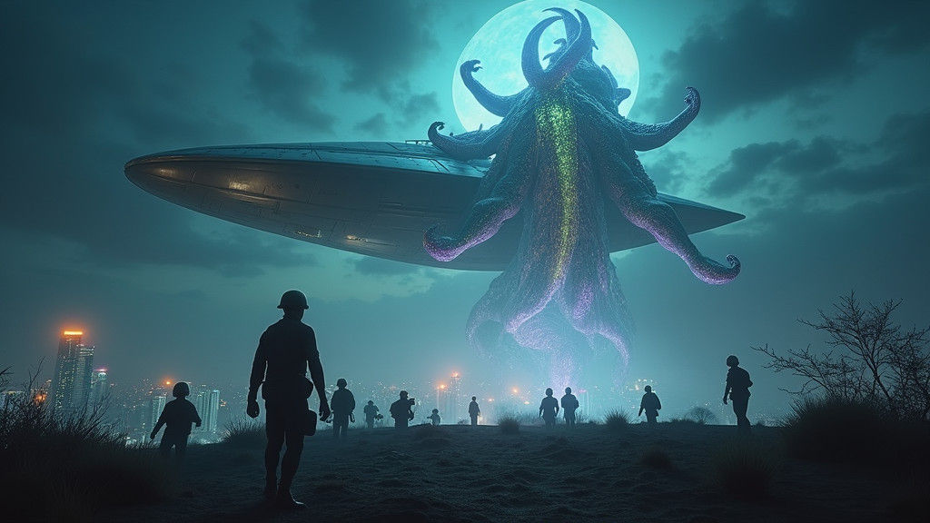 Alien Descent Over Taiwan in Cinematic Style