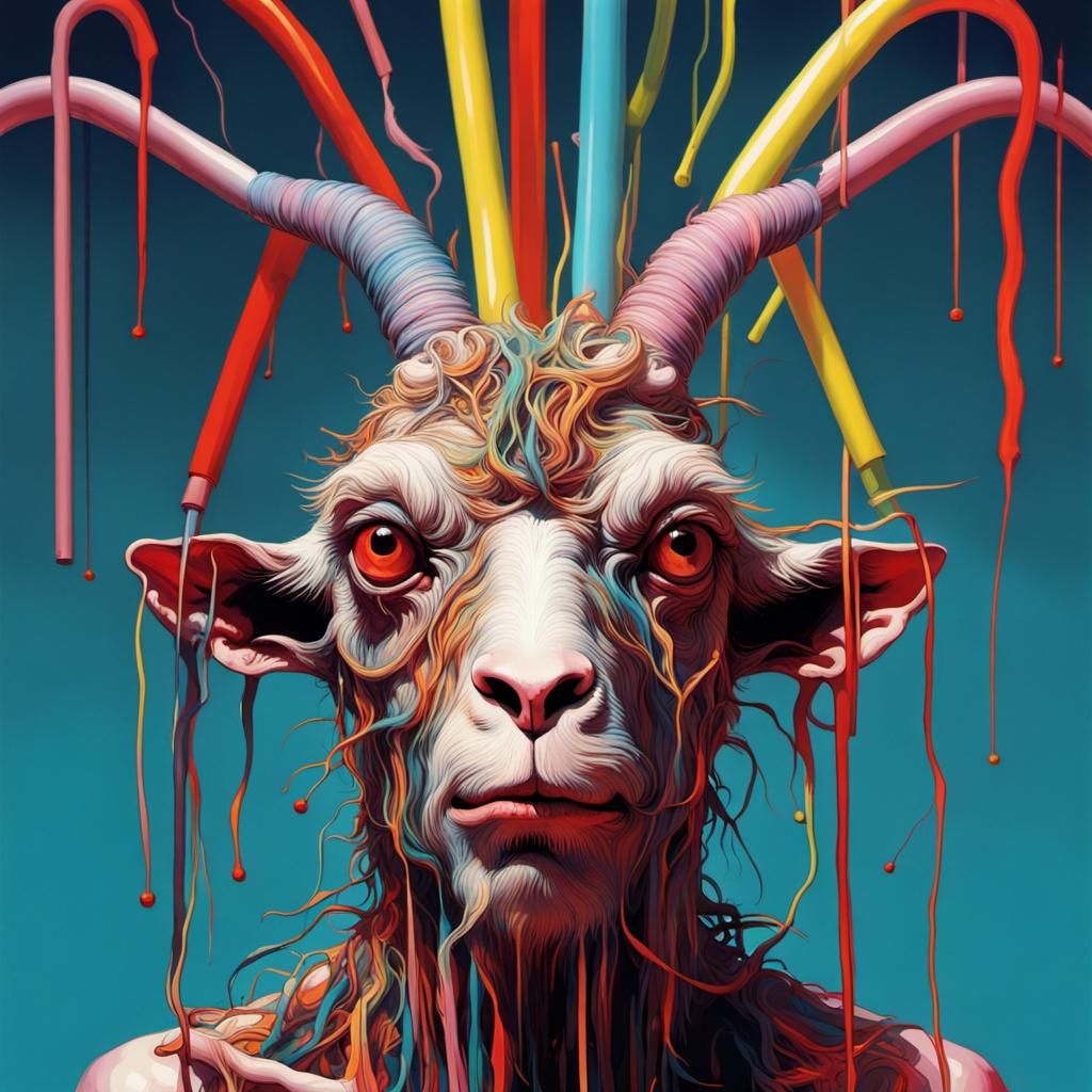 Crazy Straw Goat Head