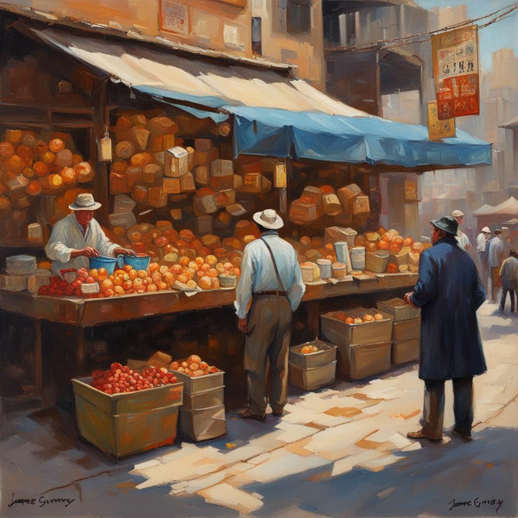 Digital Marketing Agent in Oil Painting Style