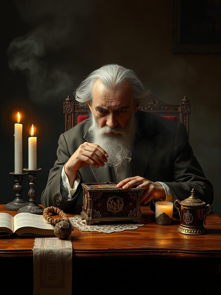 Nostradamus Contemplates Dark Mysteries in a Futuristic, Mys...