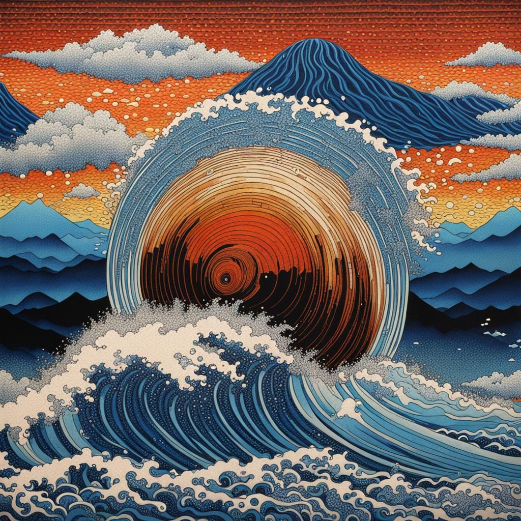 Pipeline Wave: Hokusai Meets Pop Art