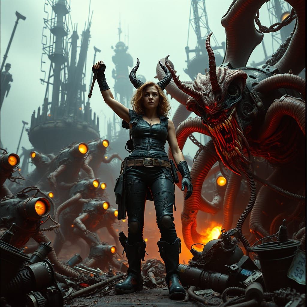 Dark Cyberpunk Assembly of Scrapheap Legion