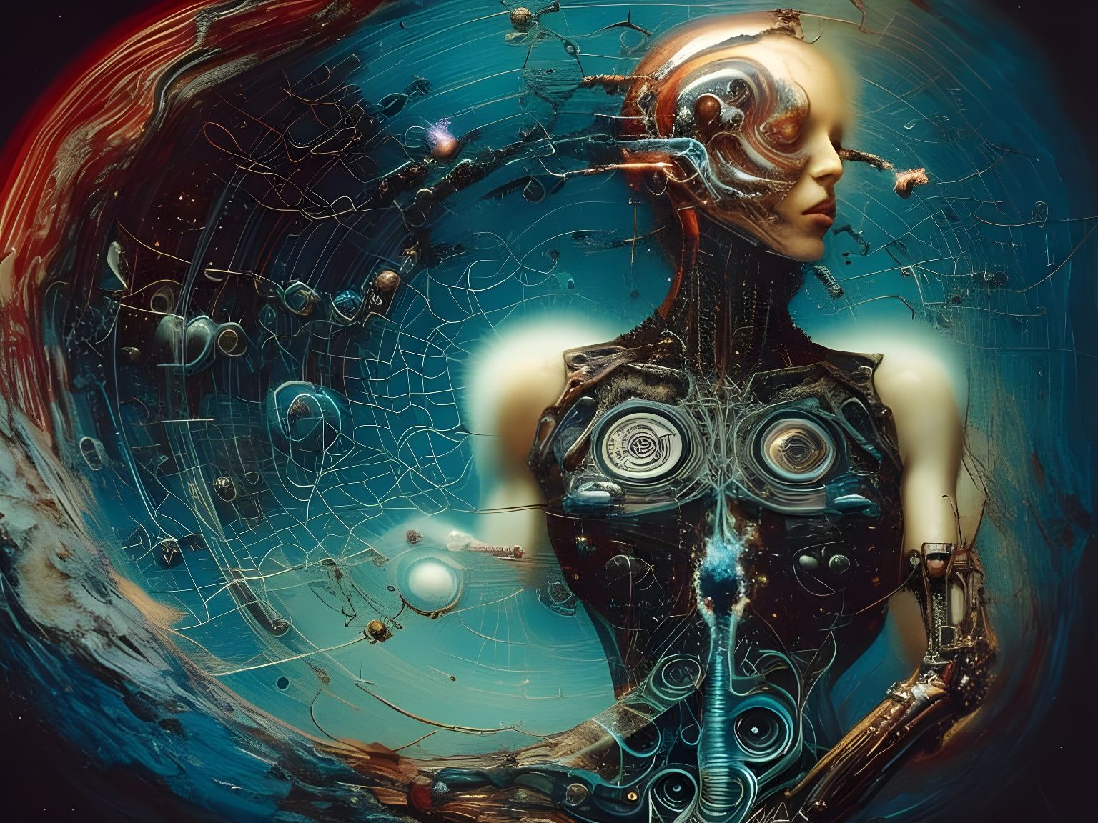 Black Hole Consumes Galaxy with Biomechanical Implants