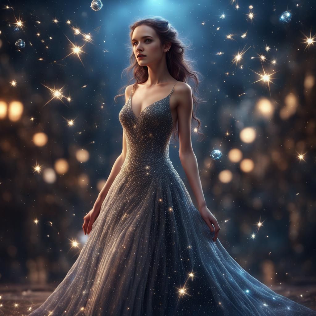 Falling Star Diamond Dress: Fantasy Concept Art