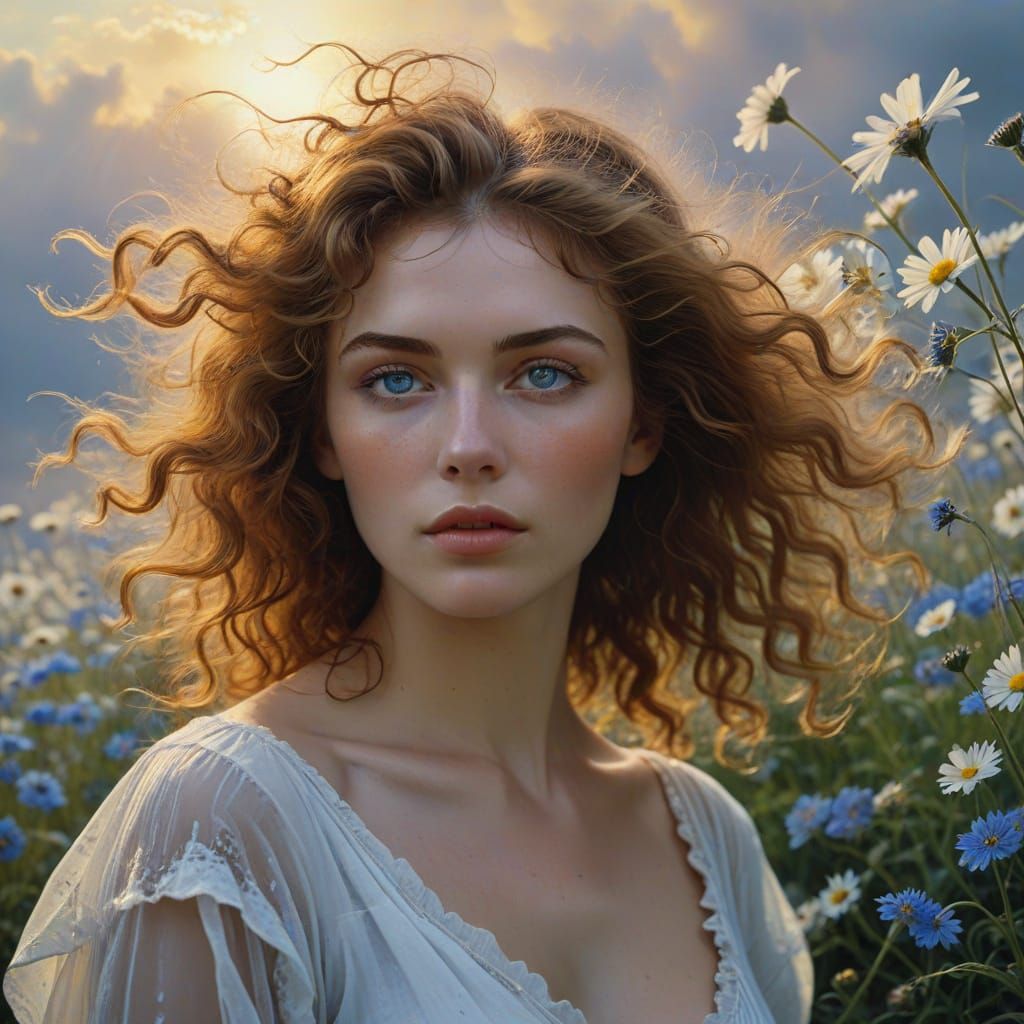 Woman in White Dress, Endre Penovac Style