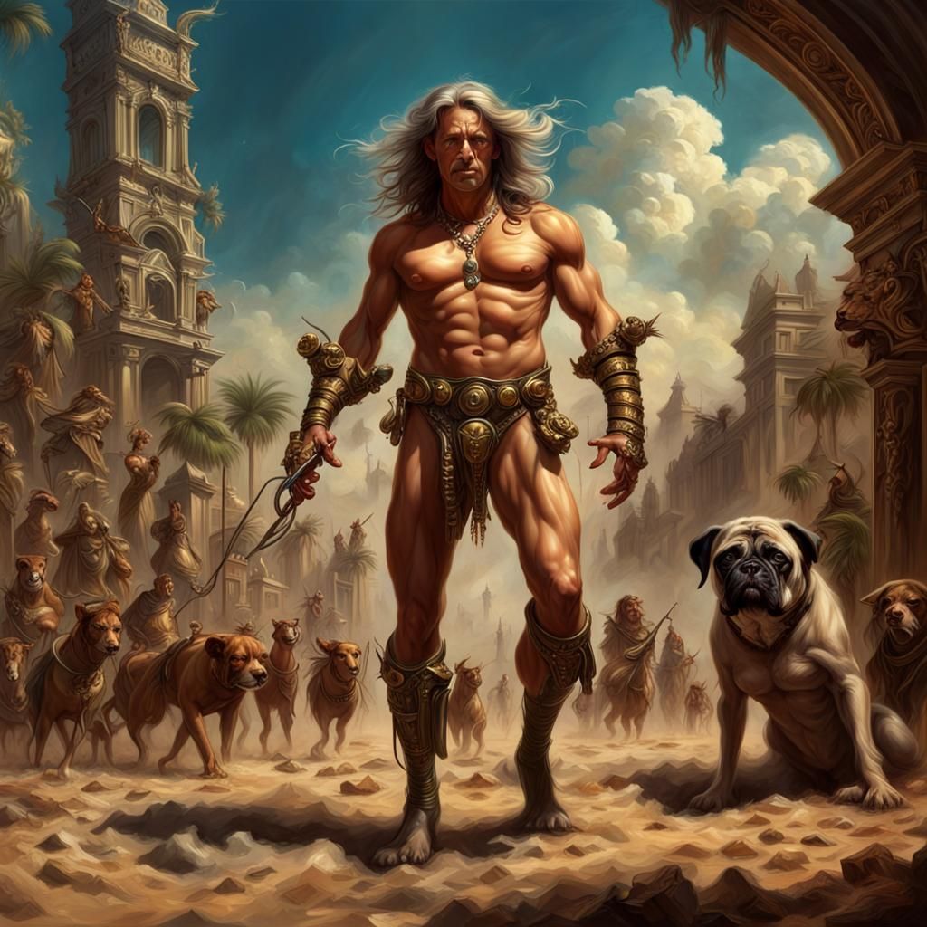 Epic Fantasy Scene in a Boris Vallejo Style