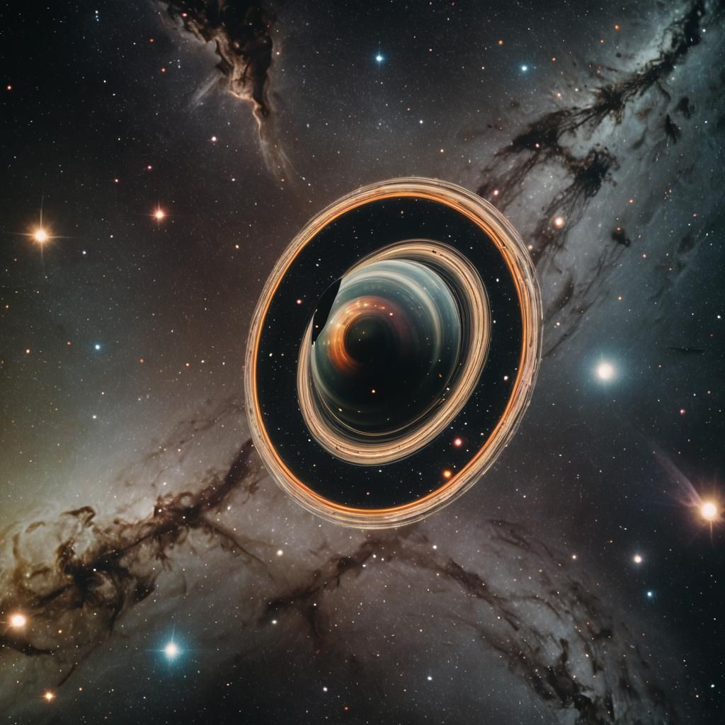 Glittering Marble Saturn in Cinematic Style