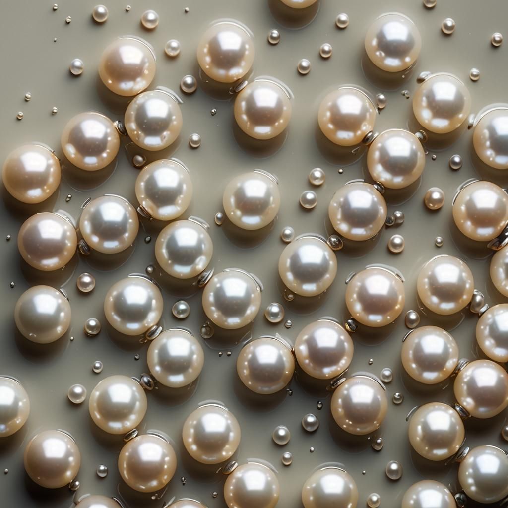 Macro Photo of Pearls in Glass with Soft Lighting