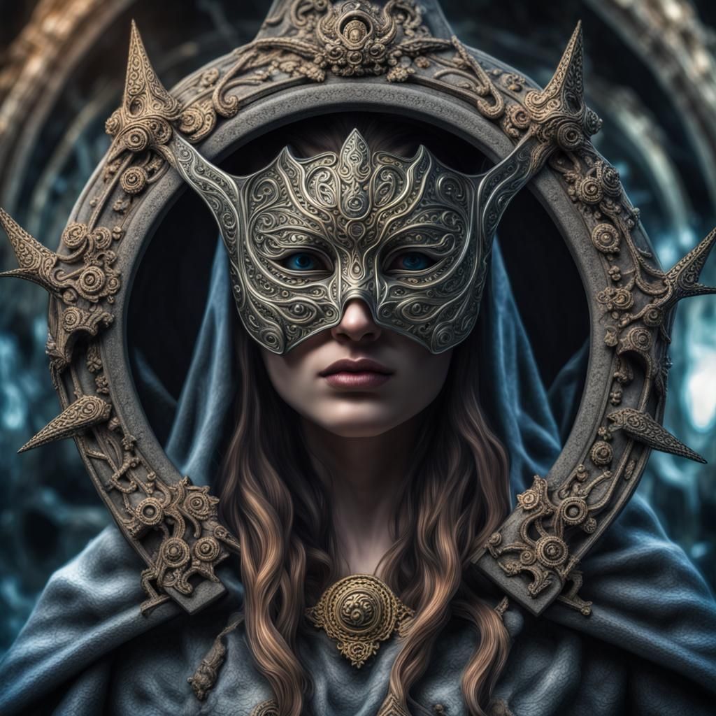 Wizard with Mask at Dimensional Portal