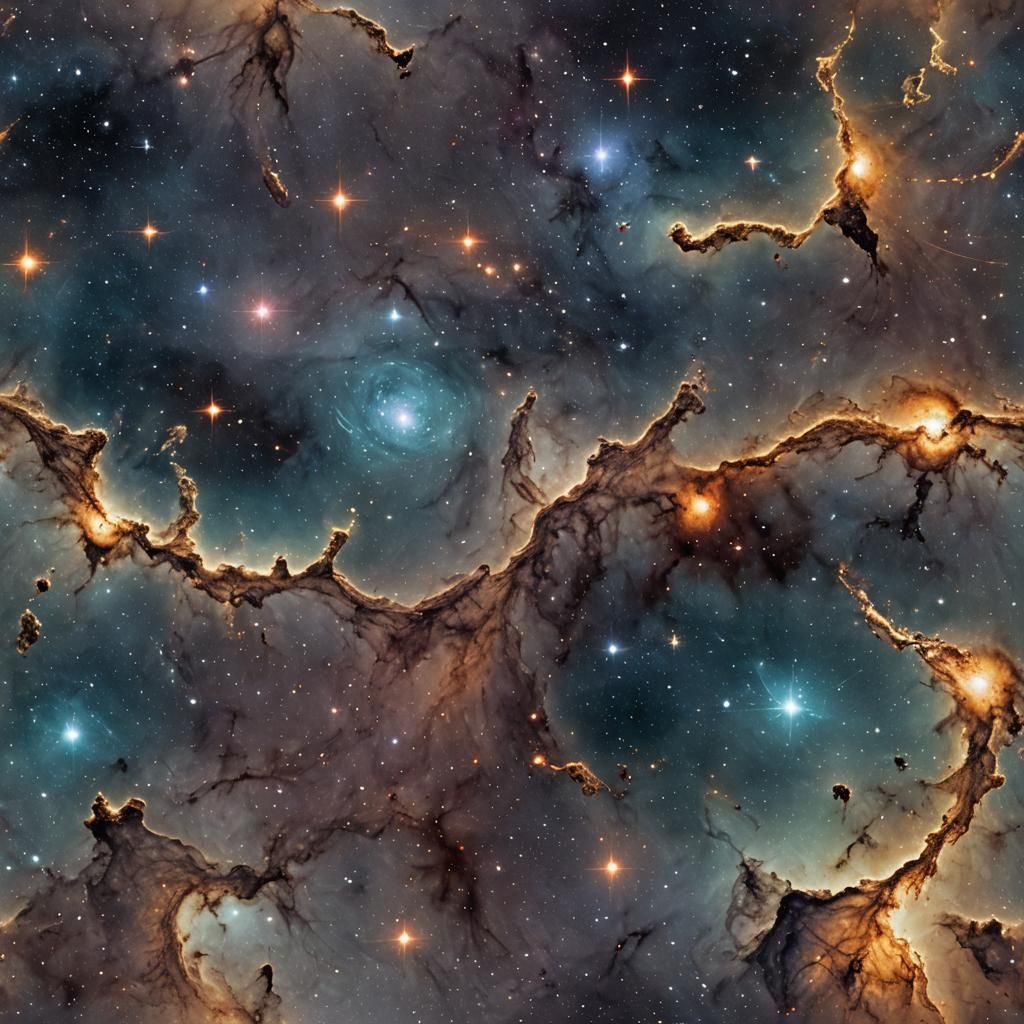 Galaxies and Space on 2D Map with RTX