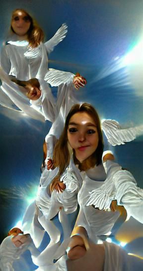 Angelic Flight: Ethereal Angels Soaring
