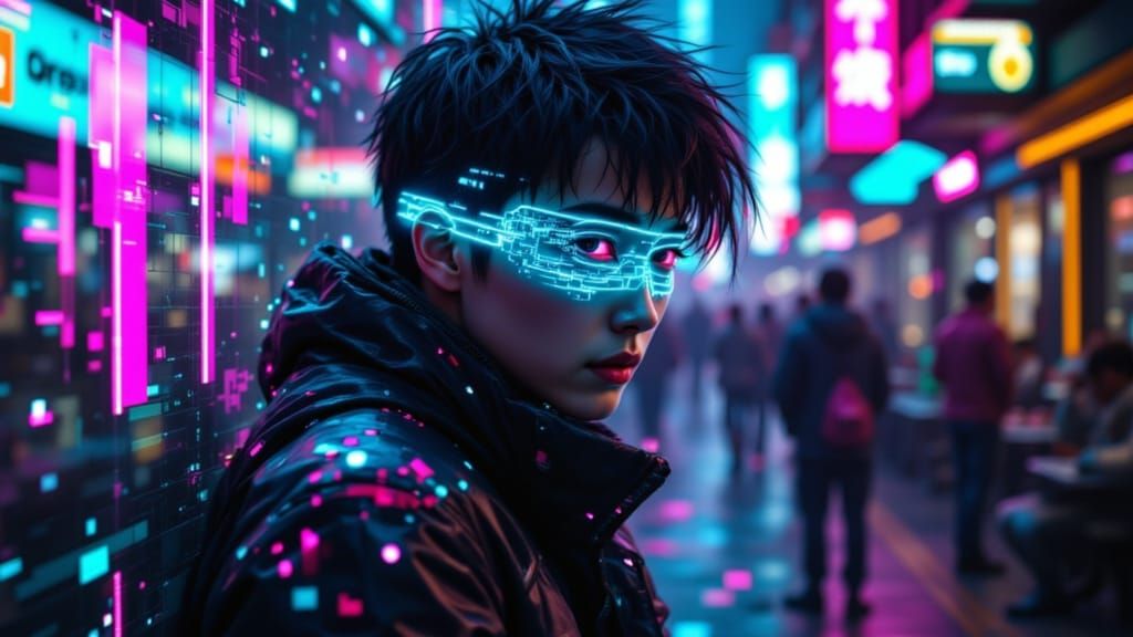 Cyberpunk Fence: Fleeing to Freedom in Shimmering Style