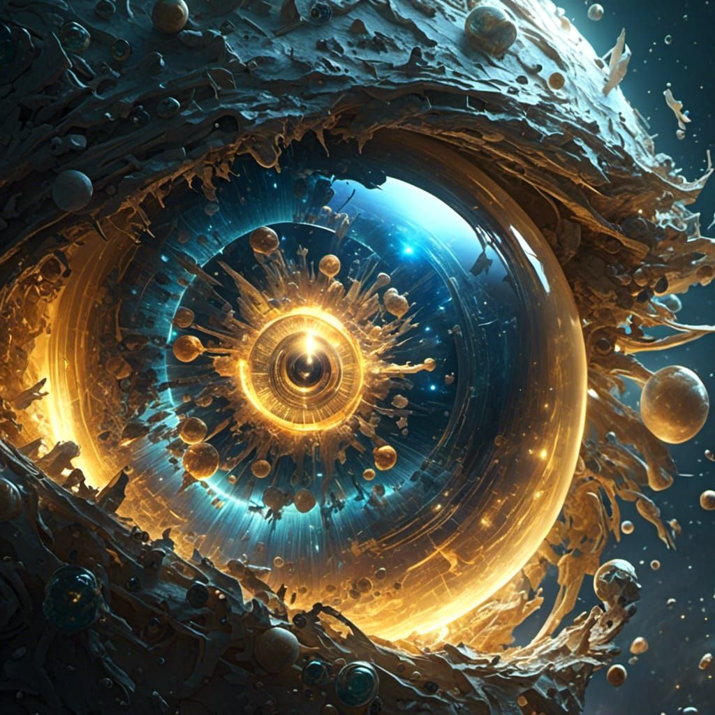Galaxy in an Eyeball: Hyper-Realistic Concept Art
