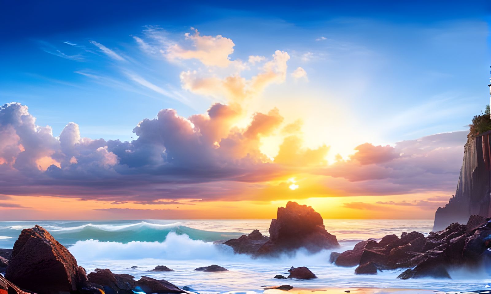 Abstract Art with Magical Particles and Light