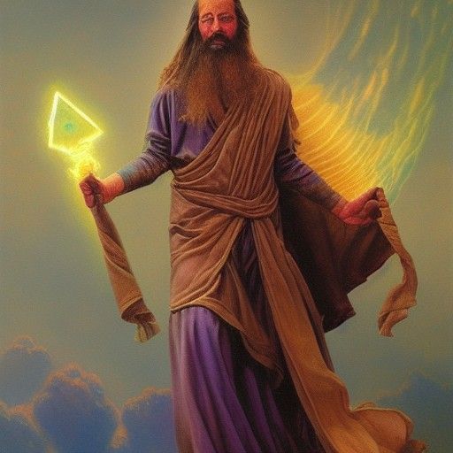 Astral Wizard in Oil Painting Style
