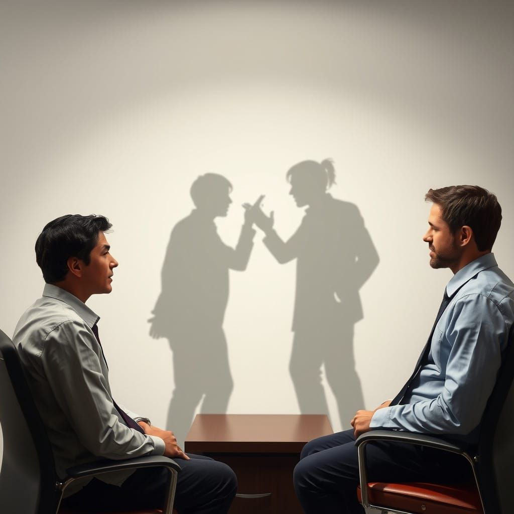 Dark Comedic Office Shadows