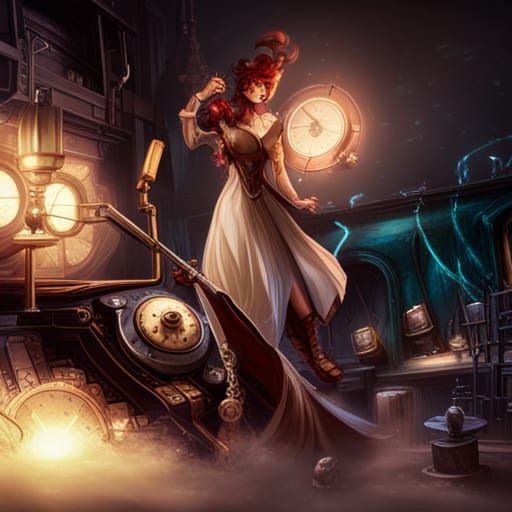 Mad Scientist in Dark Fantasy Style