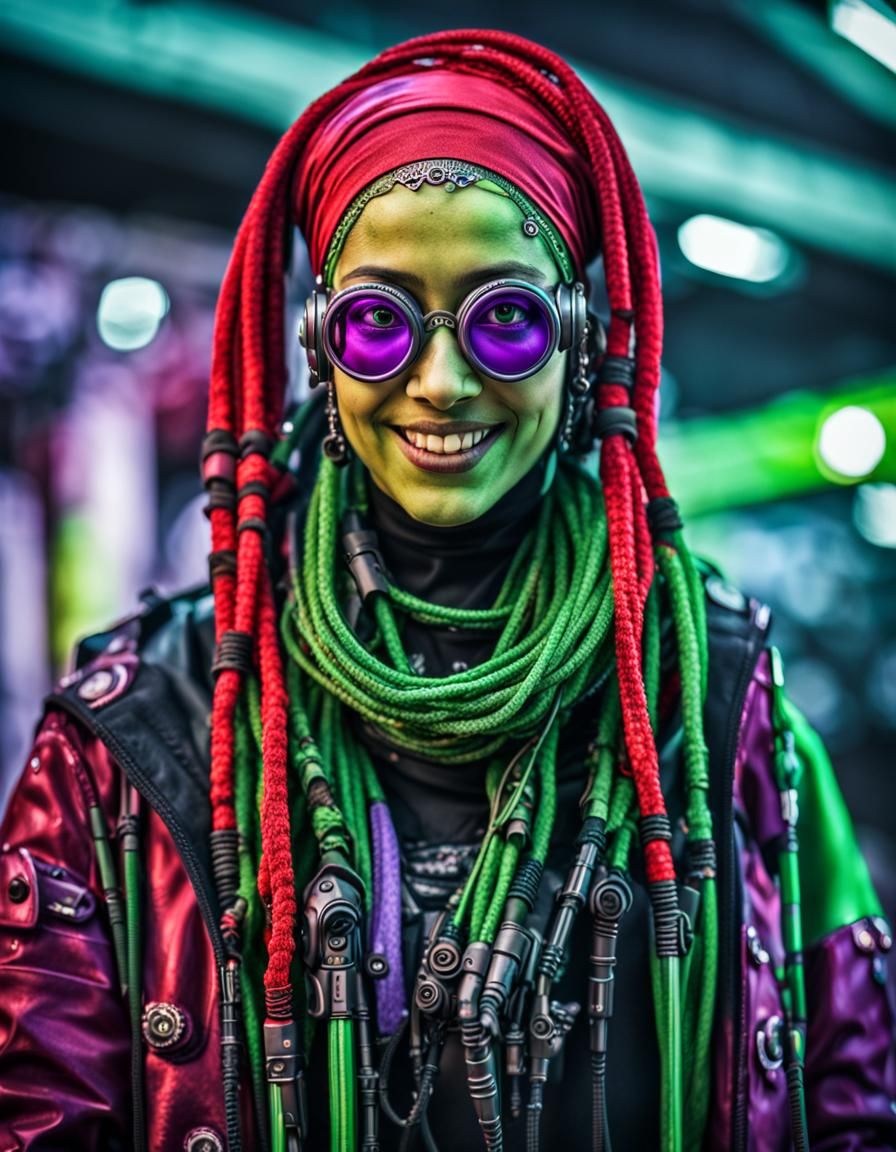 Groovy Hijabi Cybergoth ♠️