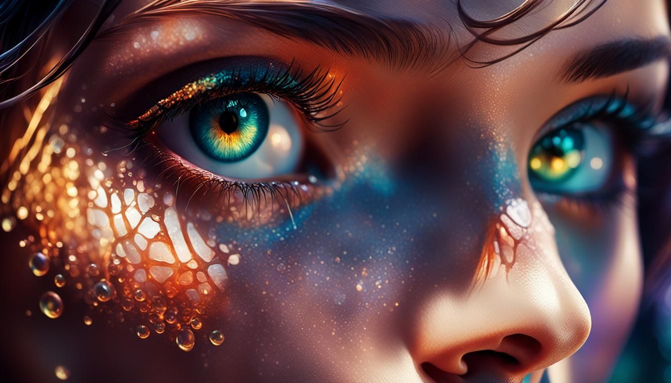 Hyperrealistic Woman Portrait with Dreamlike Atmosphere