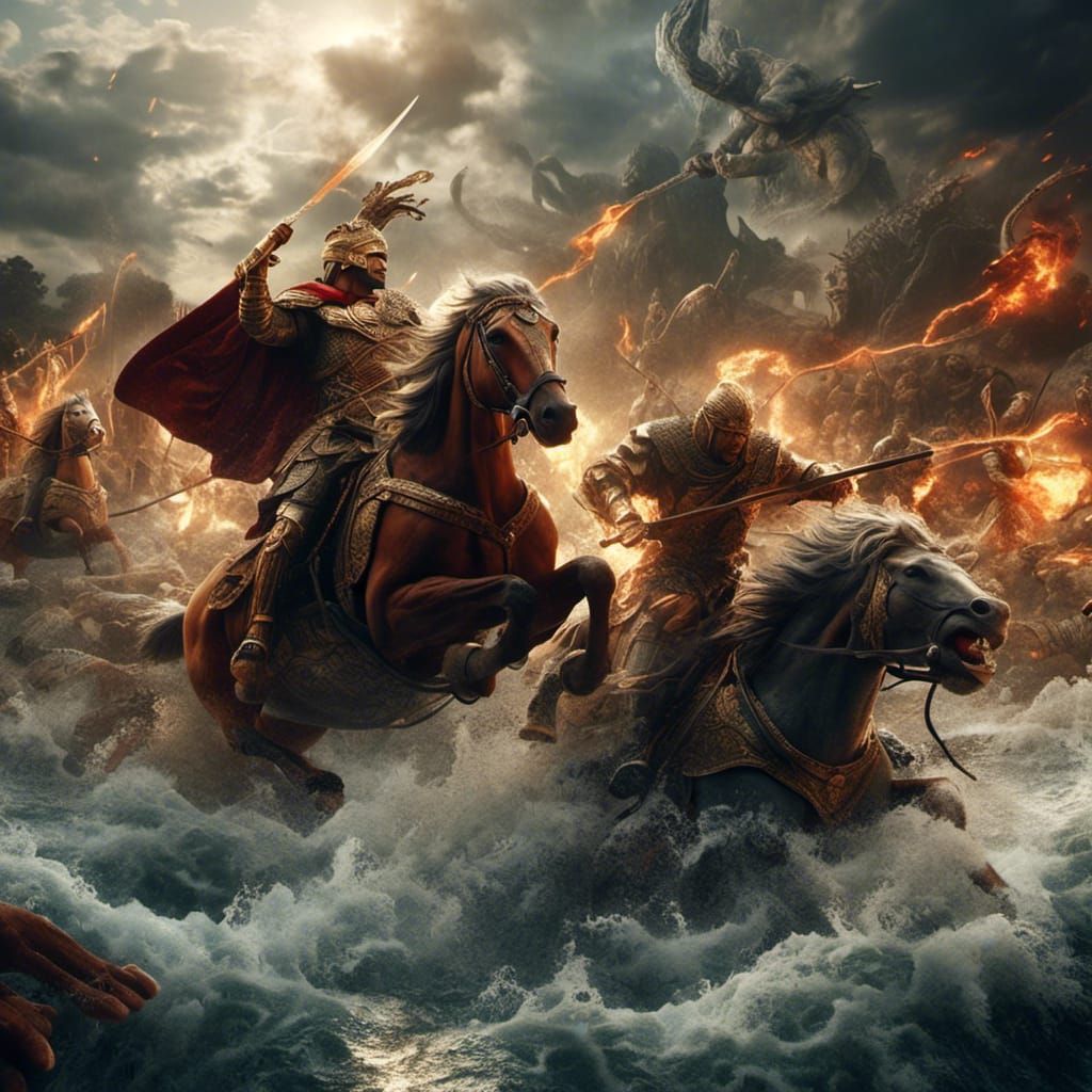 Epic Battle of Fire and Water Elements