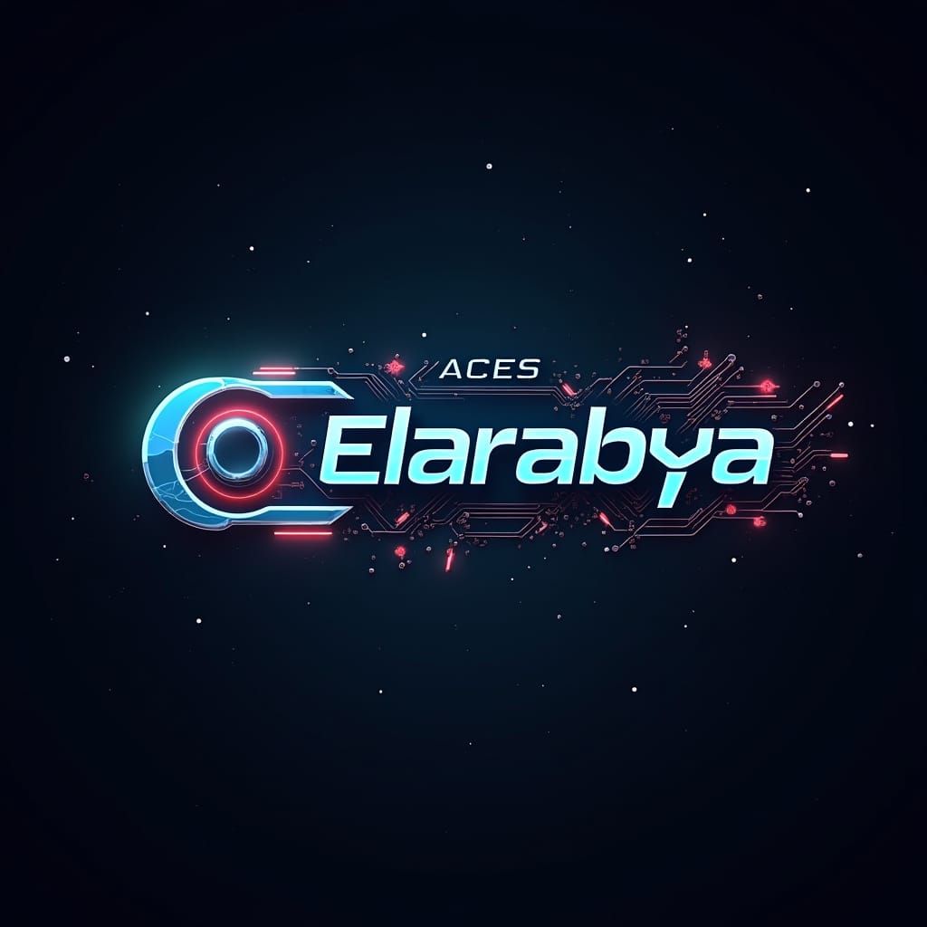 High-Tech Logo for Elarabya Tech in Digital Futurism