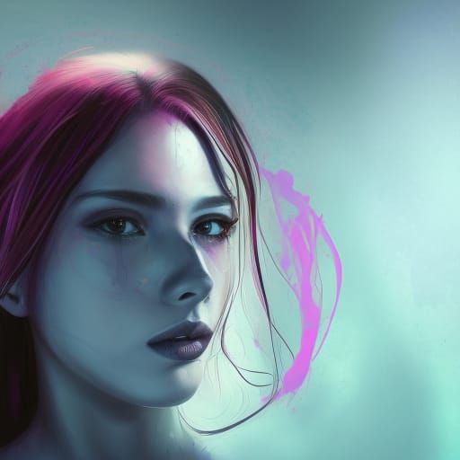 Hyperrealistic Girls in Splash Art Style