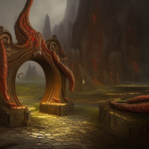 Detailed Matte Painting: The Entrance to Hell