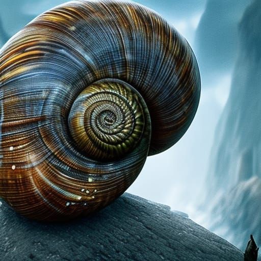 Hypnotic Snail Shell: A Digital Masterpiece